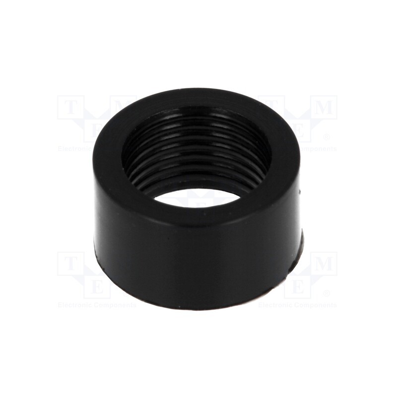 100 pcs : FIX-LED5-5T - Nut, 5mm, black, UL94V-2, L: 5mm, Mat: polyamide, FIX-LED5-5