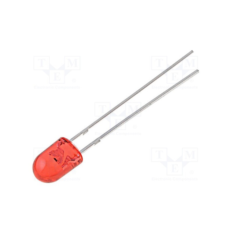 10 pcs : OS5RPM5HA3B - LED, oval, 5.1x4.3mm, red, 2180÷4200mcd, 100/40°, Front: convex