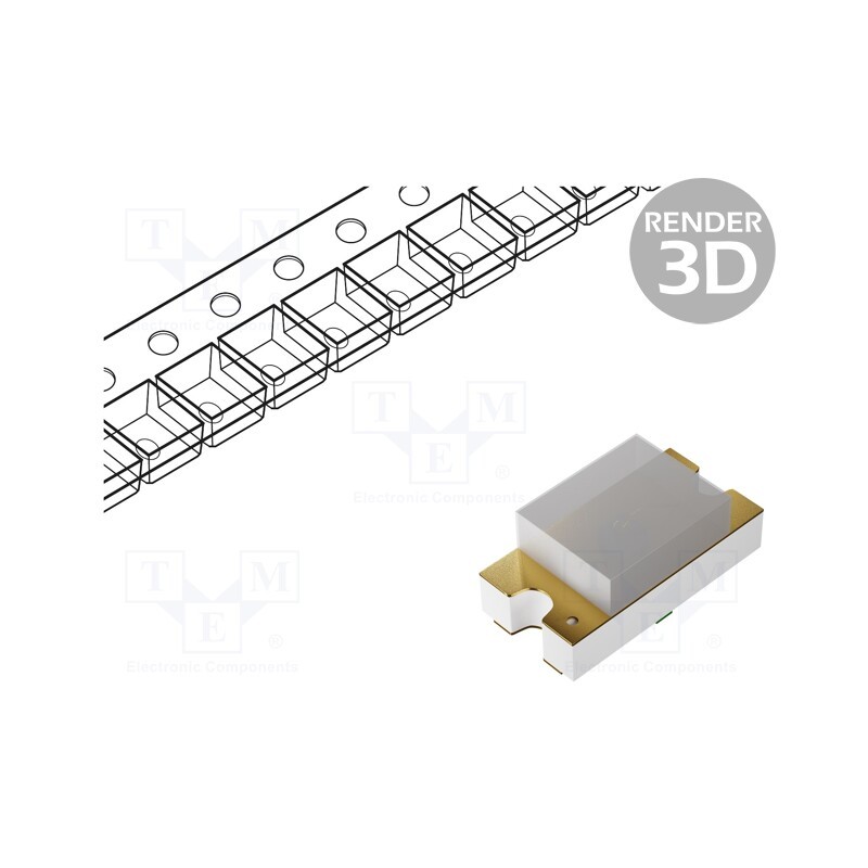 10 pcs : HSMQ-C191 - LED, SMD, 0603, green, 45÷145mcd, 1.6x0.8x0.6mm, 170°, 3.4÷3.9V