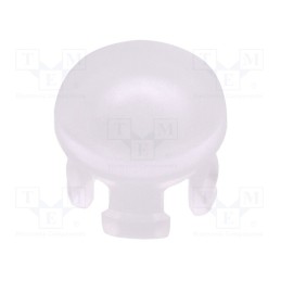 50 pcs : FIX-LEM-123 - LED lens, round, Front: convex, Ømount.hole: 4.6mm, UL94V-2
