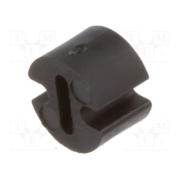 100 pcs : FIX-LEDH-3 - Spacer sleeve, LED, Øout: 4.5mm, ØLED: 3mm, L: 3mm, black, UL94V-2