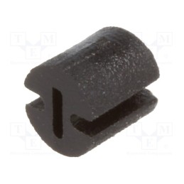 100 pcs : FIX-LEDH-4.5 - Spacer sleeve, LED, Øout: 4.5mm, ØLED: 3mm, L: 4.5mm, black, UL94V-2