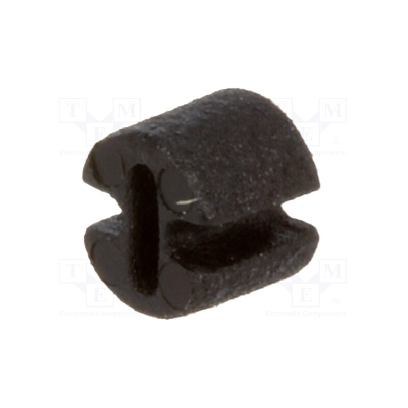 100 pcs : FIX-LEDH-3.5 - Spacer sleeve, LED, Øout: 4.5mm, ØLED: 3mm, L: 3.5mm, black, UL94V-2