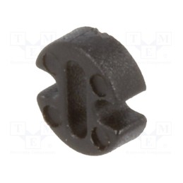 100 pcs : FIX-LEDH-15 - Spacer sleeve, LED, Øout: 4.5mm, ØLED: 3mm, L: 15mm, black, UL94V-2