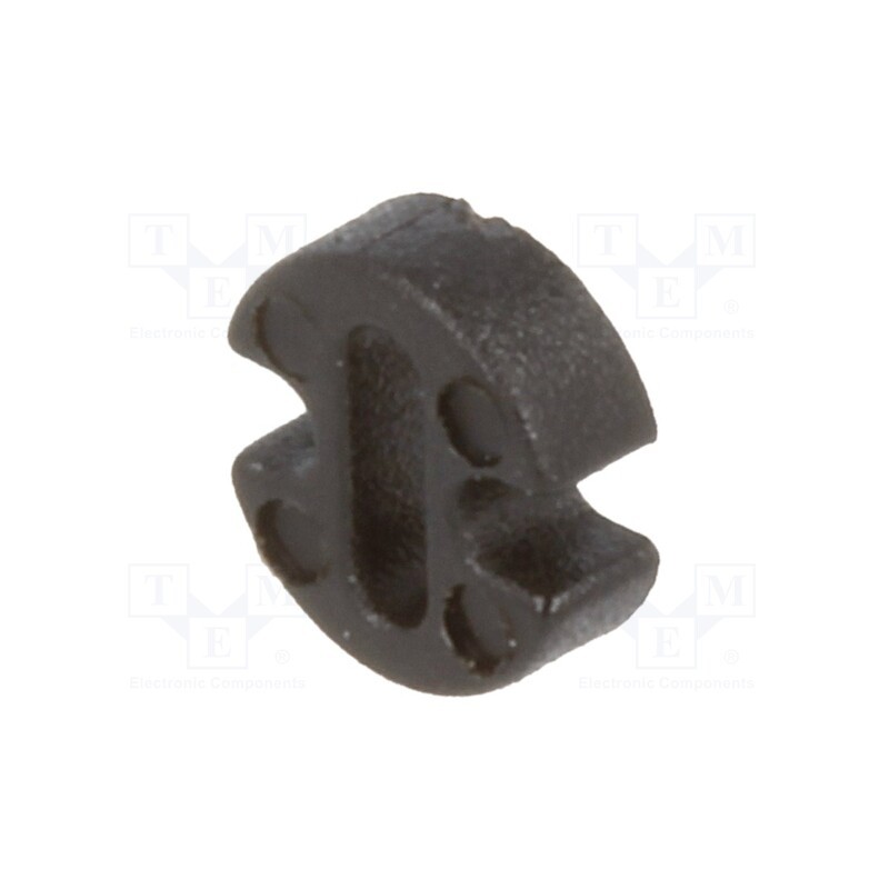 100 pcs : FIX-LEDH-15 - Spacer sleeve, LED, Øout: 4.5mm, ØLED: 3mm, L: 15mm, black, UL94V-2