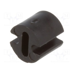 100 pcs : FIX-LEDH-4 - Spacer sleeve, LED, Øout: 4.5mm, ØLED: 3mm, L: 4mm, black, UL94V-2