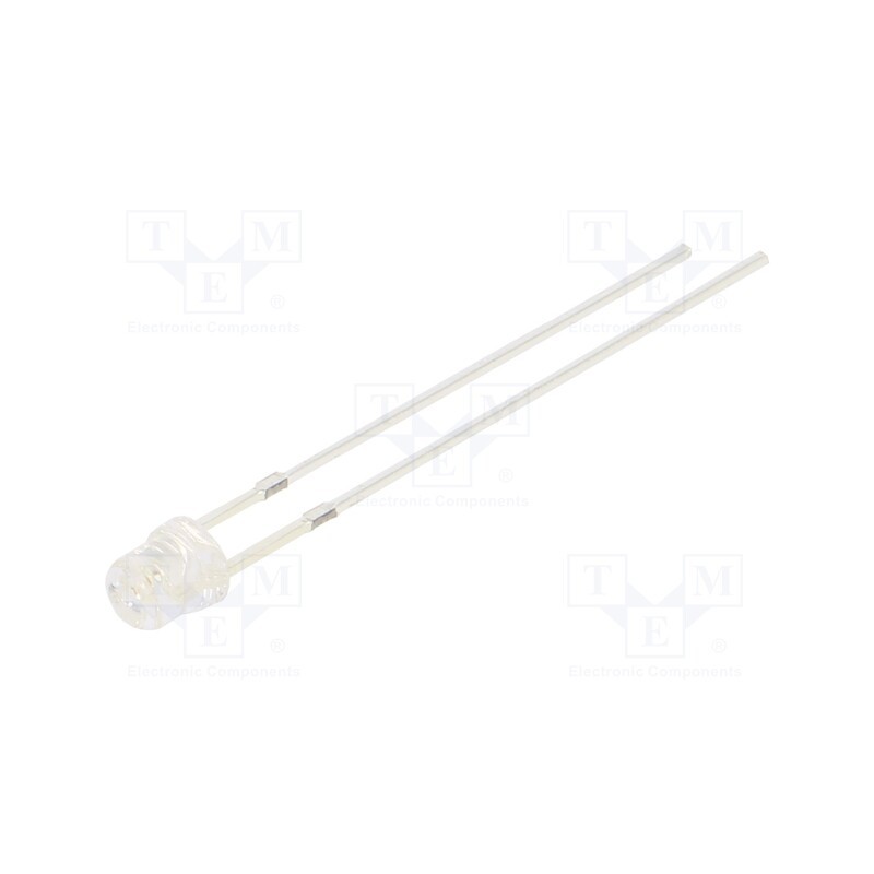 10 pcs : OSB5SA3P61A - LED, 3mm, blue, 500÷750mcd, 60°, Front: flat, 2.8÷3.6V, No.of term: 2