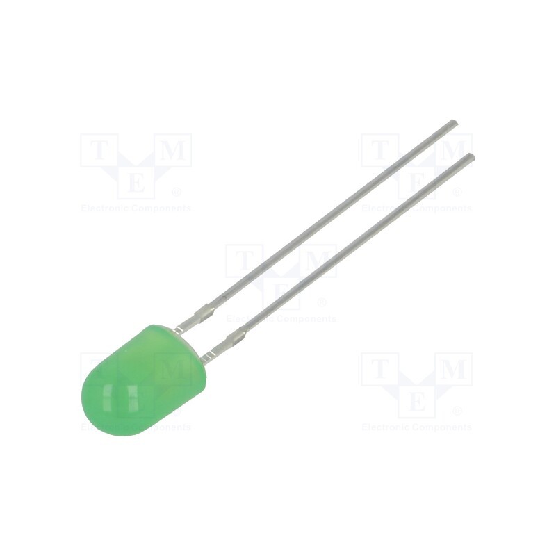 10 pcs : OSG5DA5HA4B-KL - LED, oval, 5.1x4.3mm, green, 750÷1120mcd, 100/40°, Front: convex