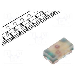10 pcs : HSMF-C167 - LED, SMD, 0603, orange/green, 1.6x0.8x0.5mm, 120°, 20mA, 52/52mW