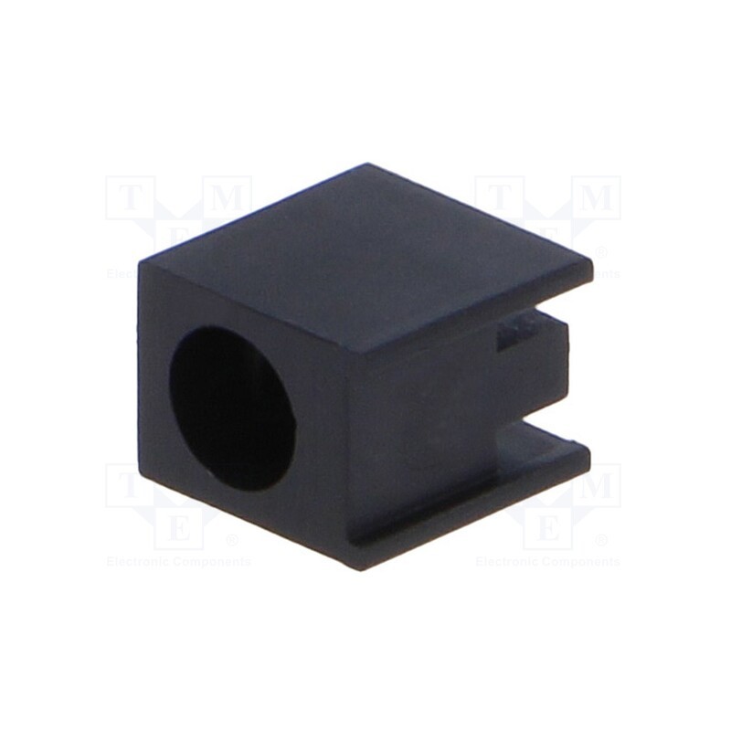 100 pcs : FIX-LED-316 - LED housing, 3mm, polyamide, angular, black, UL94V-2, H: 6mm