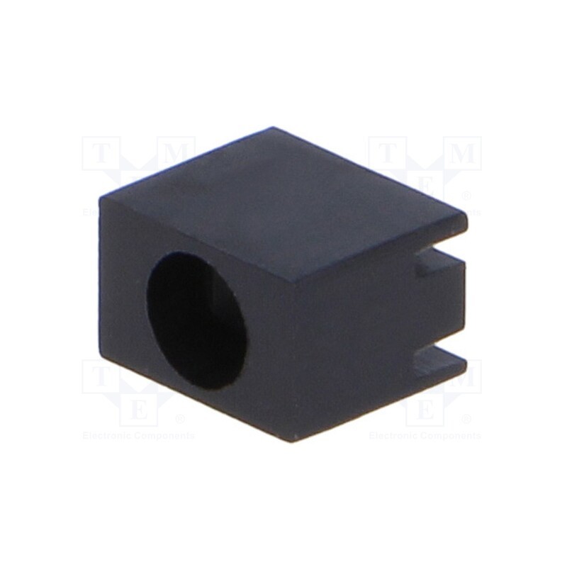 100 pcs : FIX-LED-314 - LED housing, 3mm, polyamide, angular, black, UL94V-2, H: 6.4mm