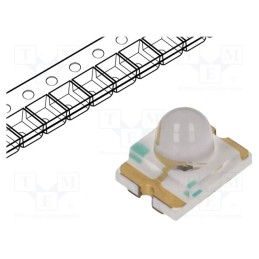 10 pcs : ASMT-BA20-AS000 - LED, SMD, 1210, amber, 180÷285mcd, 3.2x2.4x2.4mm, 15°, 2÷2.4V, 20mA