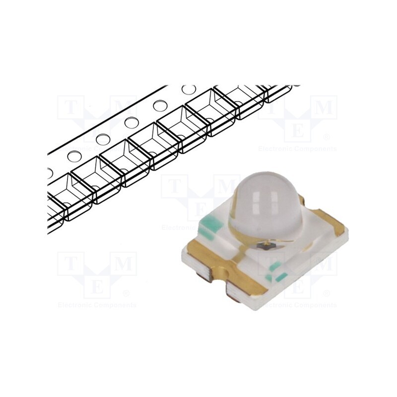 10 pcs : ASMT-BA20-AS000 - LED, SMD, 1210, amber, 180÷285mcd, 3.2x2.4x2.4mm, 15°, 2÷2.4V, 20mA