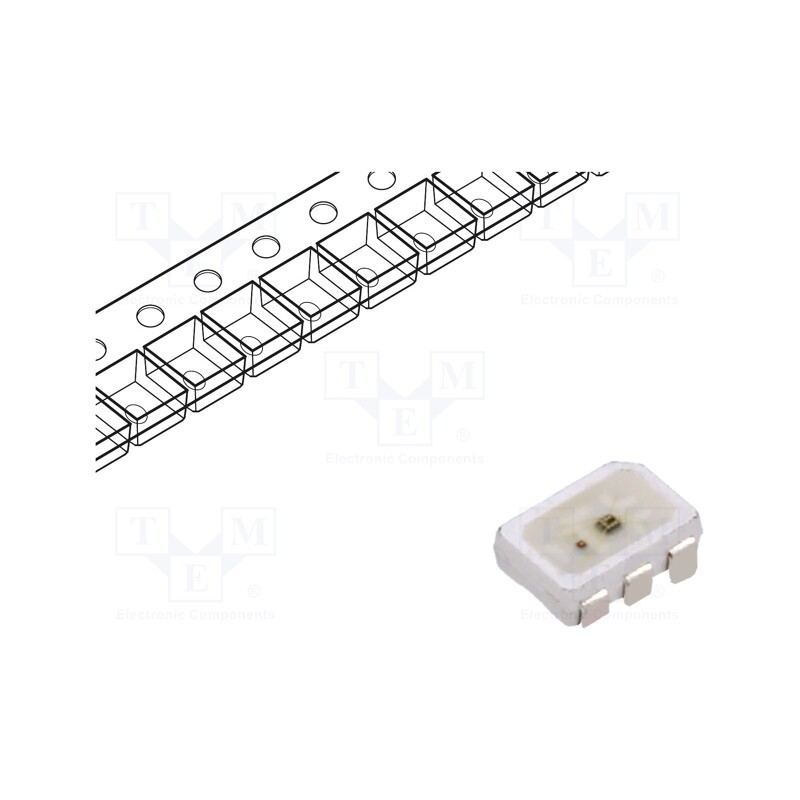 10 pcs : IN-PI3727TBTPRPGPB - Programmable LED, SMD, 3725, RGB, 3.7x2.7x1.3mm, 4.5÷5.5V, 12mA