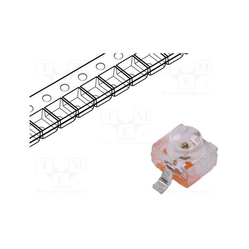 10 pcs : HLMA-PG00-N0011 - LED, SMD, Gull wing, red, 25÷75mcd, 2.21x2.08x2.44mm, 125°, 20mA