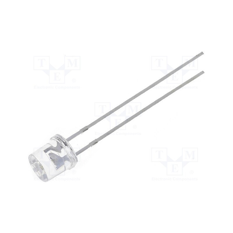 10 pcs : OSUB53E1A-IJ - LED, 5mm, blue, 330÷750mcd, 140°, Front: flat, 2.8÷4V, No.of term: 2