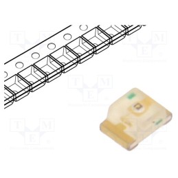 10 pcs : SML-212YTT86 - LED, SMD, 0805, yellow, 22÷63mcd, 2x1.25x0.8mm, 2.05V, 20mA, 75mW