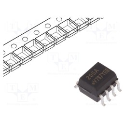 10 pcs : VO205AT - Optocoupler, SMD, Ch: 1, OUT: transistor, Uinsul: 5kV, Uce: 70V, SO8