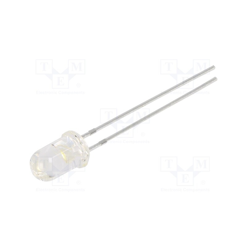 10 pcs : N0W46L05Z - LED, 5mm, white cold, 16500÷20000(typ)-32000mcd, 20°, 2.8÷3.5V