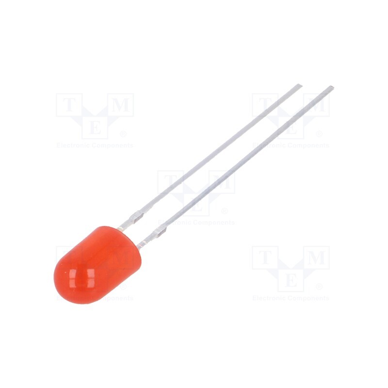 10 pcs : OSR5WA5HA4B-NO - LED, oval, 5.1x4.3mm, red, 2180÷3000mcd, 100/40°, Front: convex