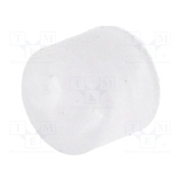 100 pcs : FIX-LED-3.5 - Spacer sleeve, LED, Øout: 5mm, ØLED: 5mm, L: 3.5mm, natural, UL94V-2