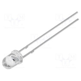 10 pcs : OSG5DA4131A - LED, 4mm, green, 7000mcd, 30°, Front: convex, No.of term: 2