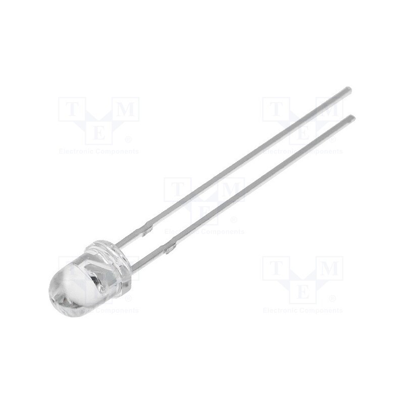 10 pcs : OSG5DA4131A - LED, 4mm, green, 7000mcd, 30°, Front: convex, No.of term: 2