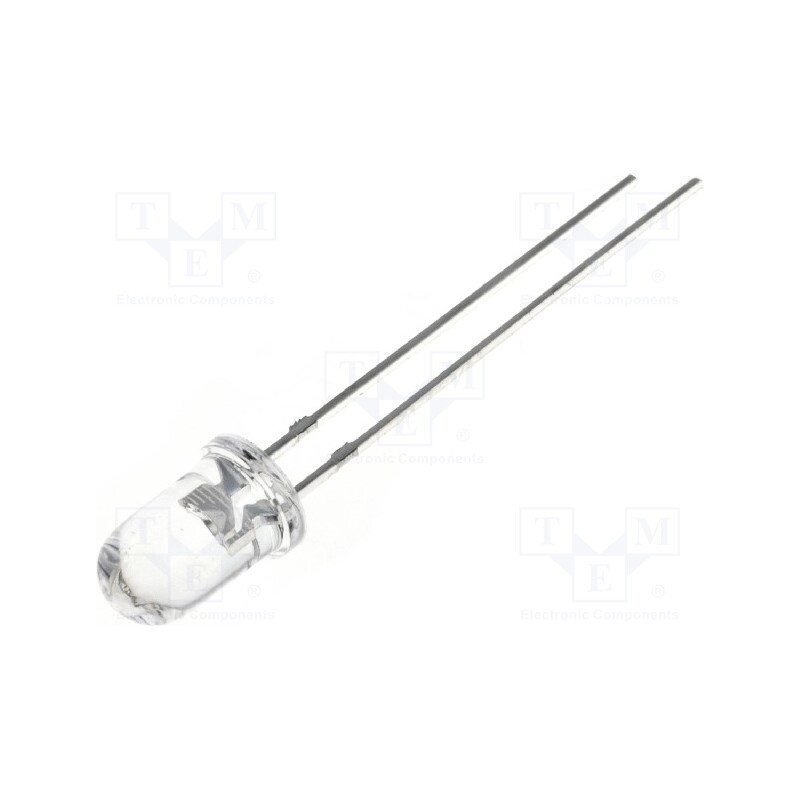 10 pcs : OSUB5111A-RS - LED, 5mm, blue, 7000÷10000mcd, 15°, Front: convex, 2.8÷4V