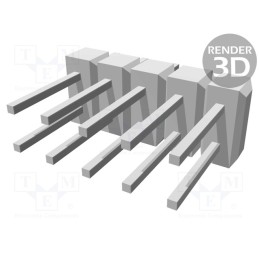 10 pcs : 10897102 - Pin header, pin strips, C-Grid, male, PIN: 10, straight, 2.54mm, THT