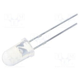 10 pcs : OSGGD25111E - LED, 5mm, green, 18000÷22000mcd, 15°, Front: convex, 2.9÷3.6V