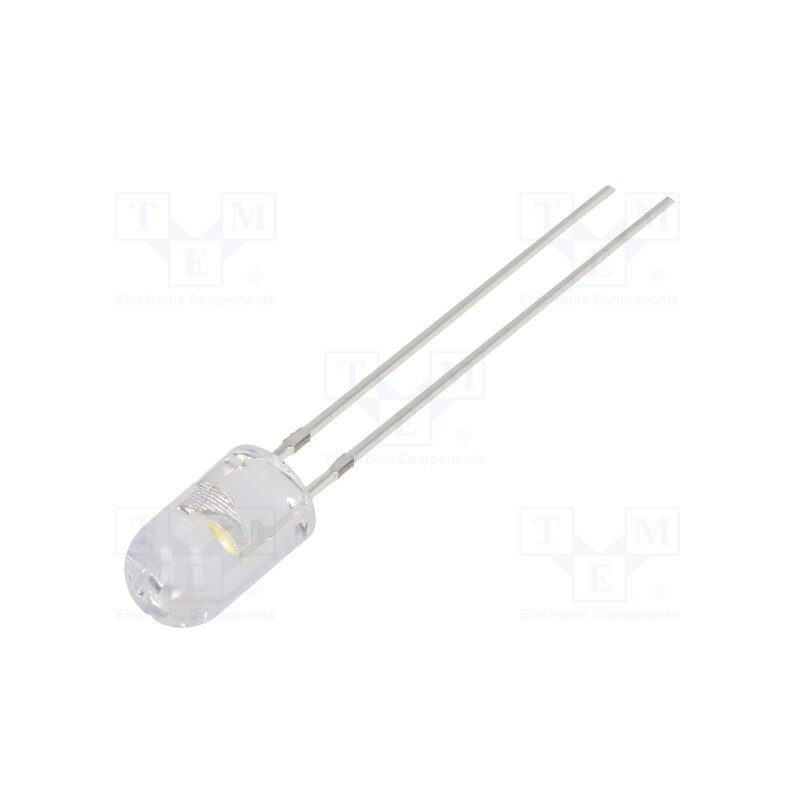 10 pcs : OSM54P5E31B - LED, 5mm, white warm, 18000÷22000mcd, 30°, Front: convex, 2.9÷3.4V