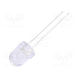 10 pcs : OSO5JA8131A-12V - LED, 8mm, orange, 1120÷1560mcd, 30°, Front: convex, 12V