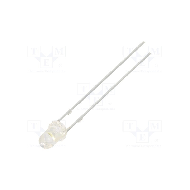 10 pcs : OSW54K3131A-1MA - LED, 3mm, white cold, 1120÷1560mcd, 30°, Front: convex, 2.8÷3.4V