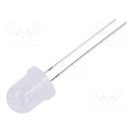 10 pcs : OSW58162A-VV - LED, 8mm, white cold, 400mcd, 60°, Front: convex, 3÷15V, -30÷85°C