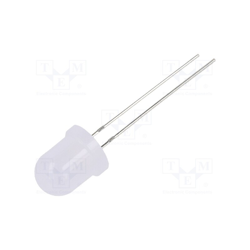 10 pcs : OSW58162A-VV - LED, 8mm, white cold, 400mcd, 60°, Front: convex, 3÷15V, -30÷85°C