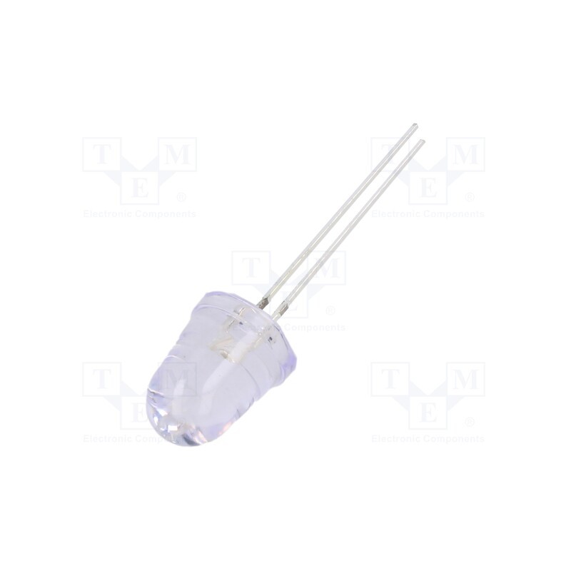 10 pcs : OSB56PA201A - LED, 10mm, blue, 8°, Front: convex, 2.9÷3.4V, No.of term: 2, -30÷85°C