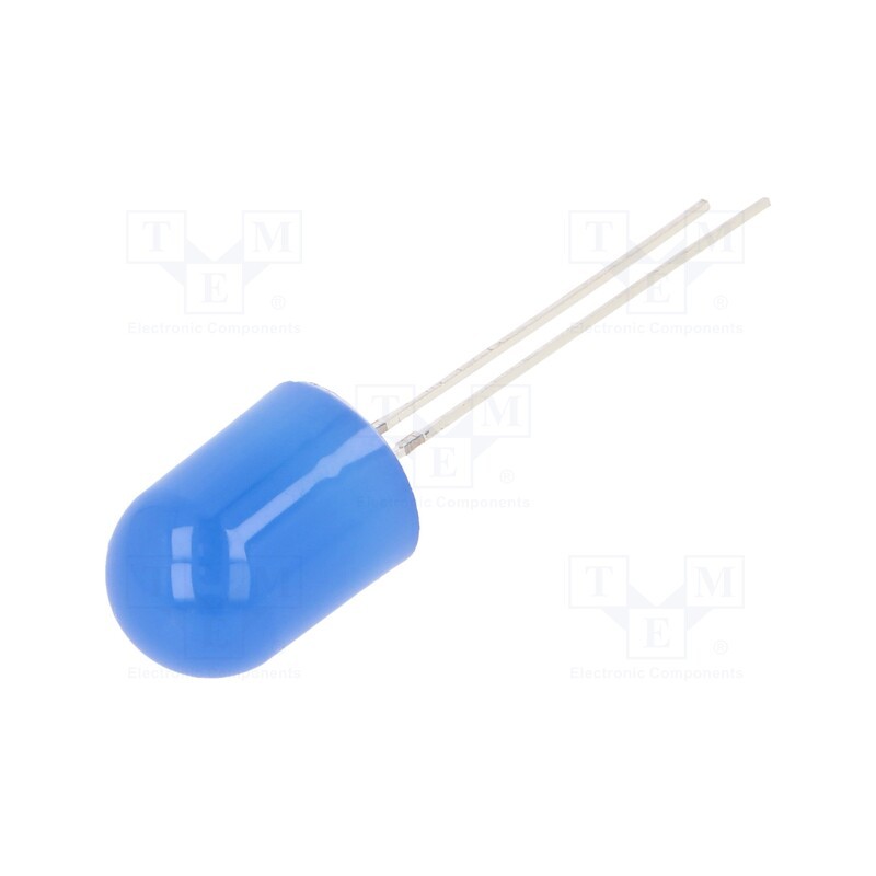 10 pcs : OSB5YUA134B - LED, 10mm, blue, 220÷330mcd, 30°, Front: flat, 2.8÷3.6V, 108mW