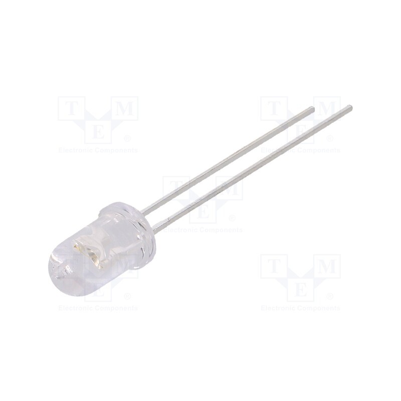 10 pcs : LL-504BC2Z-B4-2GF - LED, 5mm, blue, 1700÷2600mcd, 60°, Front: convex, 2.8÷3.6V