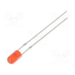 10 pcs : OSR5PA3E34B - LED, 3mm, red, 30°, Front: convex, 1.8÷2.6V, No.of term: 2, 2÷2.7lm