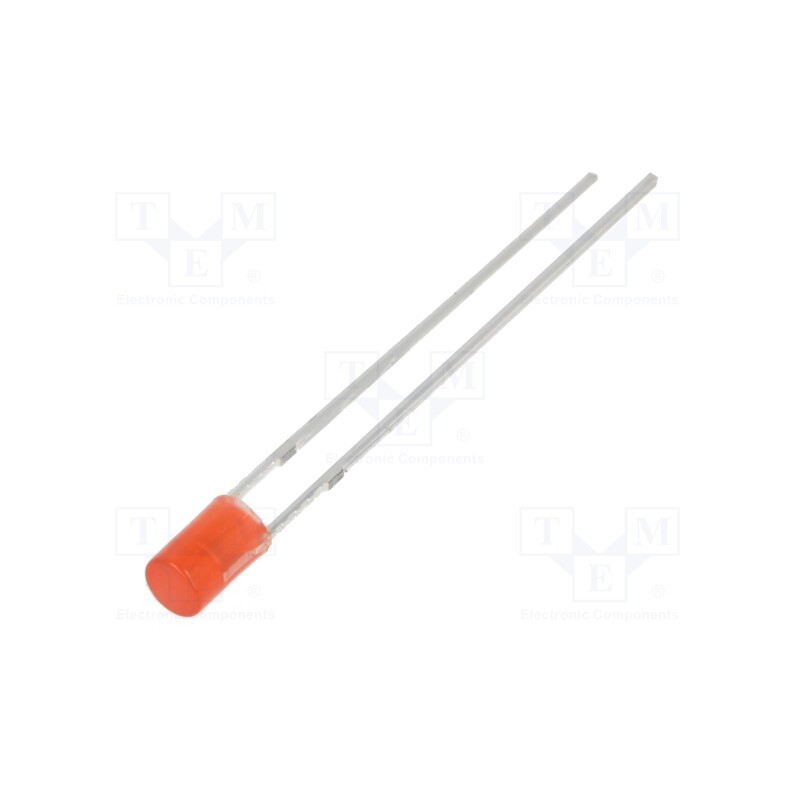 10 pcs : OSR5PA3HE4B - LED, 3mm, red, 330÷500mcd, 140°, Front: flat, 1.8÷2.6V, No.of term: 2