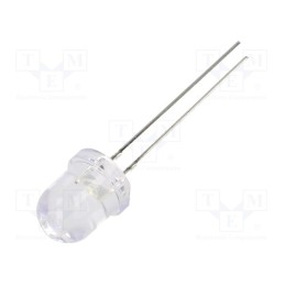 10 pcs : OSW58131A-VV - LED, 8mm, white cold, 7000mcd, 30°, Front: convex, 3÷15V, -30÷85°C