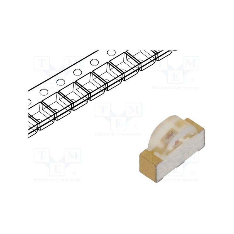 20 pcs : HSMS-C680 - LED, SMD, 1208, red, 2.8÷5.1mcd, 3x2x1mm, 115°, 2÷2.6V, 20mA, 65mW