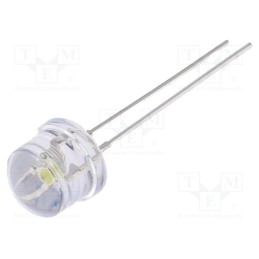10 pcs : OSW5DK87A1A - LED, 8mm, white cold, 3000÷4000mcd, 100°, Front: convex, 2.8÷3.6V