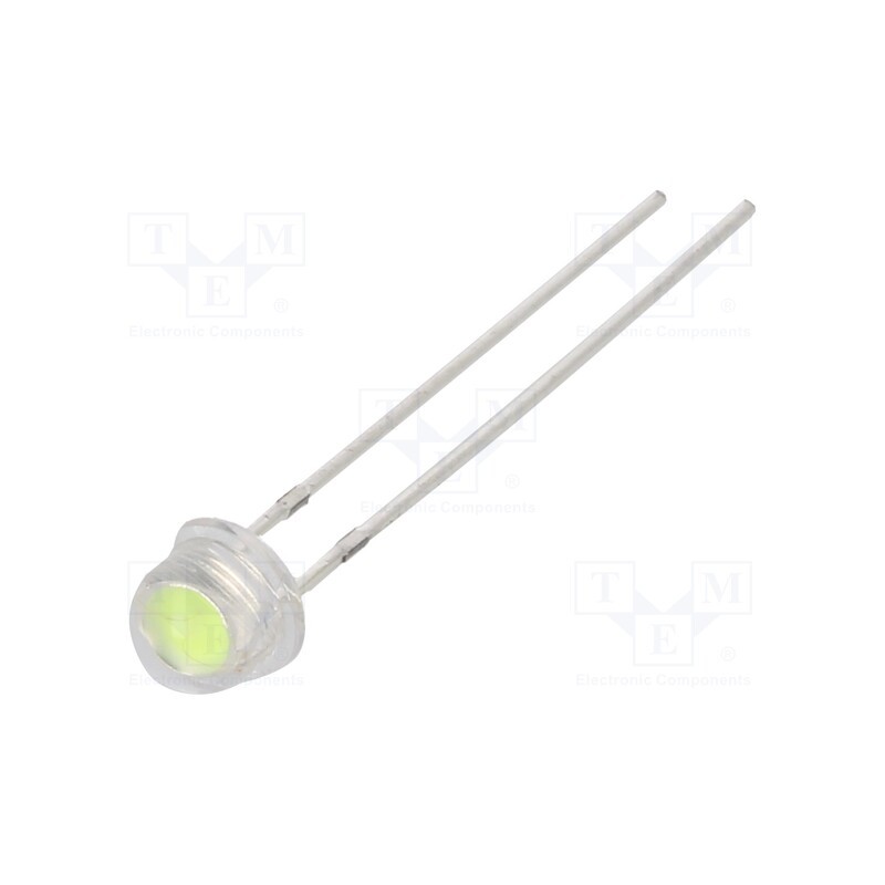 10 pcs : OSG59A5201A-30MA - LED, 5mm, green, 72000÷85000mcd, 8°, Front: convex, 2.8÷3.4V
