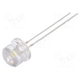 10 pcs : OSM5DK87A1A - LED, 8mm, white warm, 1560÷2180mcd, 100°, Front: convex, 2.8÷3.6V