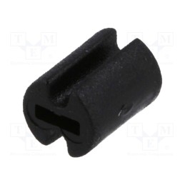 100 pcs : FIX-LEDH-6 - Spacer sleeve, LED, Øout: 4.5mm, ØLED: 3mm, L: 6mm, black, UL94V-2