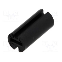 100 pcs : FIX-LEDH-10 - Spacer sleeve, LED, Øout: 4.5mm, ØLED: 3mm, L: 10mm, black, UL94V-2