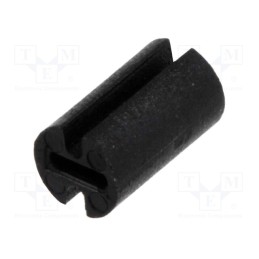 100 pcs : FIX-LEDH-7.5 - Spacer sleeve, LED, Øout: 4.5mm, ØLED: 3mm, L: 7.5mm, black, UL94V-2