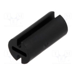 100 pcs : FIX-LEDH-9 - Spacer sleeve, LED, Øout: 4.5mm, ØLED: 3mm, L: 9mm, black, UL94V-2