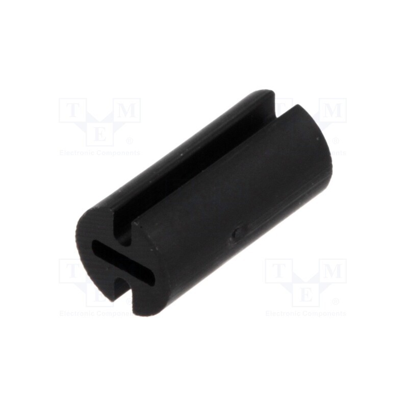 100 pcs : FIX-LEDH-9 - Spacer sleeve, LED, Øout: 4.5mm, ØLED: 3mm, L: 9mm, black, UL94V-2